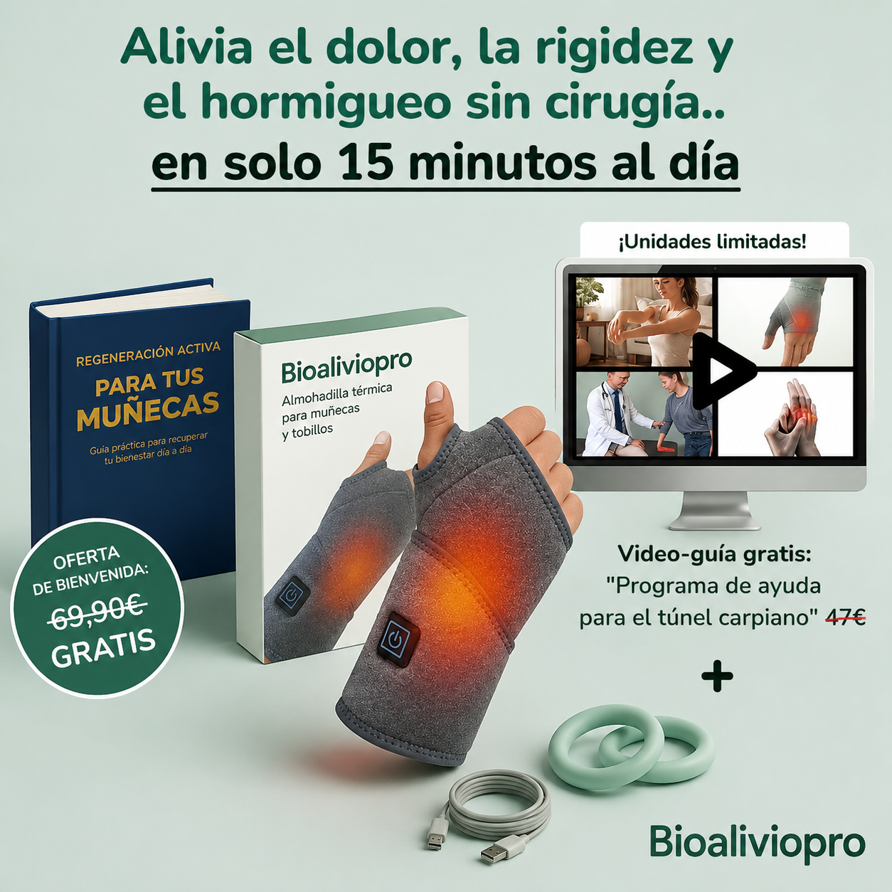 Muñequera revitalizadora - Set de Regeneración para Artrosis